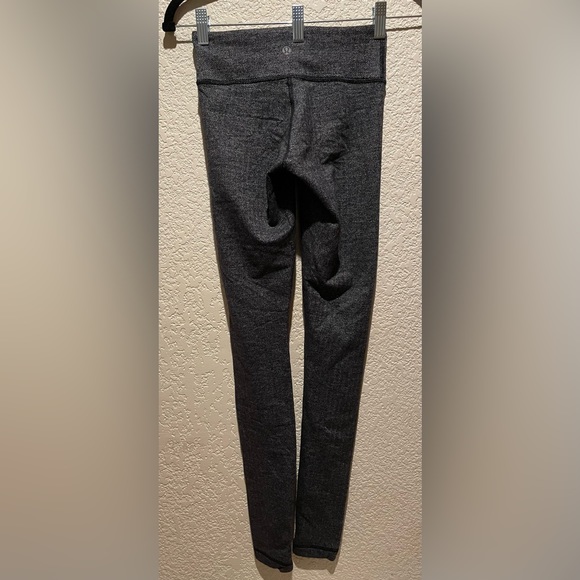 Lululemon Wunder Under Leggings Size 2 Black Grey - Picture 4 of 7